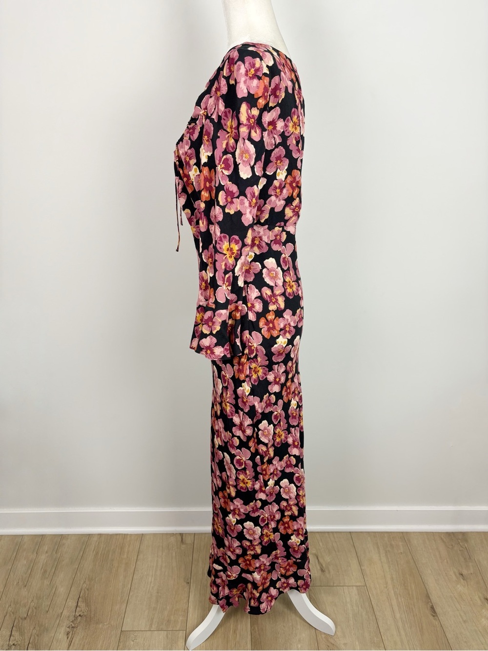 Reformation Kiley Floral Print Midi Dress Floral Print Size 10 - Picture 4 of 15
